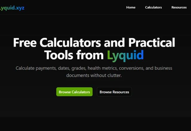 Lyquid.xyz collection of calculators and tools